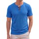 thumbnail image 1 of Camiseta de Gofre de Manga Corta para Hombre INSPIRE CHIC Camisetas Ligeras de Verano M Azul Real, 1 of 5