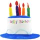 thumbnail image 1 of Novelty Place Blue Plush Happy Birthday Cake Hat Unisex Ad, 1 of 3