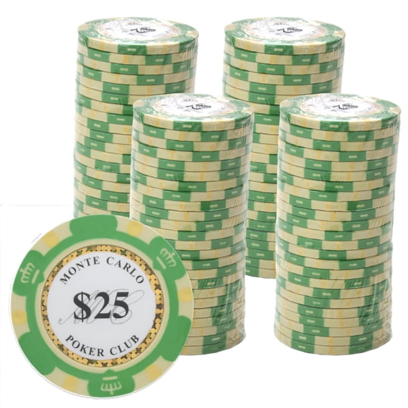 Fichas De Póker Monte Carlo De 14 G (paquete De 100) De Arcilla
