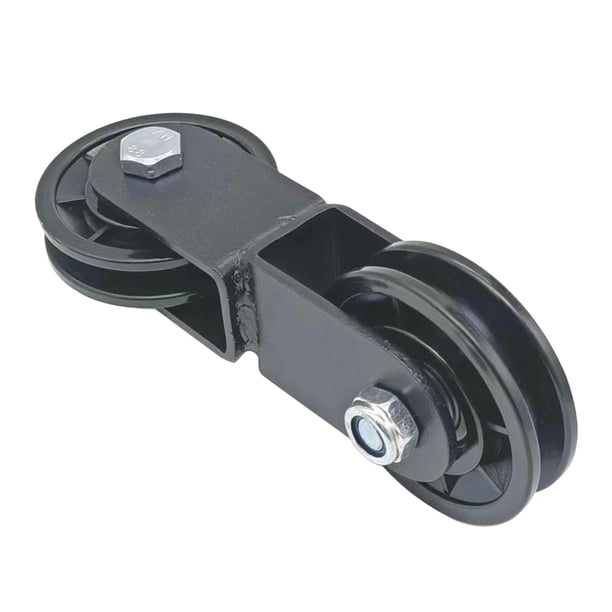 Polea de Fitness de Tipo Doble con Rueda Acanalada Y Bloque de Polea para Máquina de Cable con Conexión Dinámica Adecuado para Ejercicios de Jalón Y Polea transversal de 70 mm
