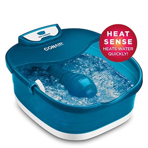 Conair - Heat Sense Pedicure Foot Spa Con Rodillos De Masaje Para Los Pies Bujas Calmantes Y Calor