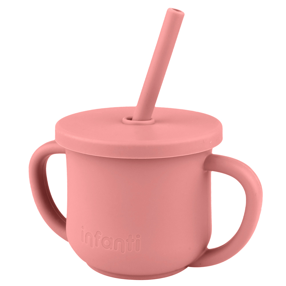 Vaso 2 En 1 Con Asas Rojo Infanti