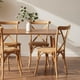 thumbnail image 2 of Comedor Mesa Rectangular Alamo 130x80 + 4 Sillas Crossback Madera Natural, 2 of 2