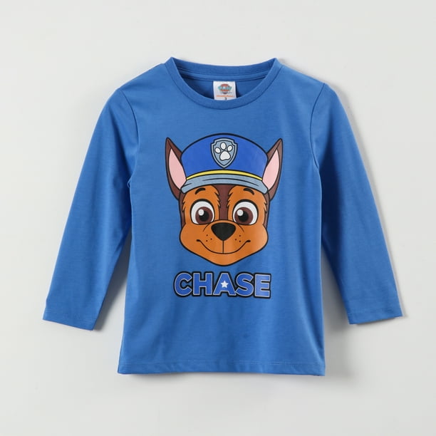 Polera Manga Larga Niño Chase The Cop Azul Paw Patrol