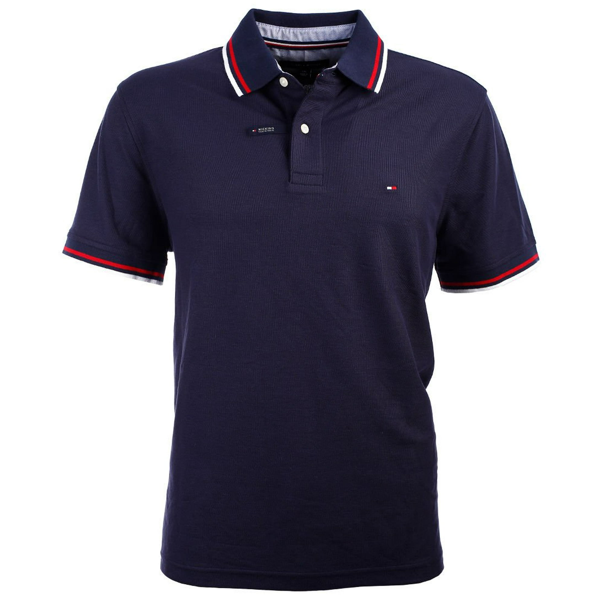 Polo Tommy Hilfiger Performance Piqué Con Cuello A Rayas