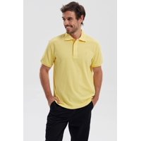 Fashionspark - Polera Hombre Piqué Básica Lisa Amarillo - Lv