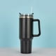 thumbnail image 3 of 1pc 40oz Straw Tumbler, Reusable Vacuum Tumbler With Straw, Insulated Double Wall Stainless Steel Cup Handle And Vacuum Flask, Handy Cup, Teacher Appreciation Gifts, 3 of 5