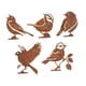 thumbnail image 5 of 5 decoraciones de pájaros de metal oxidado, silueta de pájaro, jardín, patio, arte, decoración de valla navideña, adornos de jardín para balcón y pati Estilo A, 5 of 5