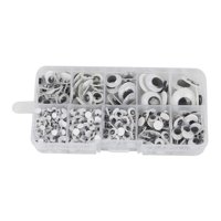 Magideal - Wiggle-Ojos Saltones, Accesorios Para Ojos De Animales, Ojos Móviles Autoadhesivos Negros Para Álbum De Recortes De Halloween, Decoración De Juguetes 600 Piezas