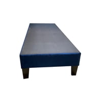 Muebles Hvm - Base Hvm Americana 1.5 Plazas Azul Marino Felpa Pmadera