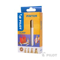 Pilot - Pintor Set 4 Puntas Dorado Extra Fina, Fina, Media Y Biselada