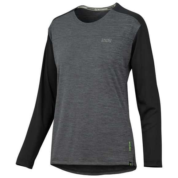 Jersey IXS Manga Larga Mujer Flow X Grafito Negro L