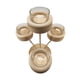 thumbnail image 5 of Candelabro Votivo Vela Stand Escritorio De Madera De Vidrio De Madera Copa De Candelabros, 5 of 5