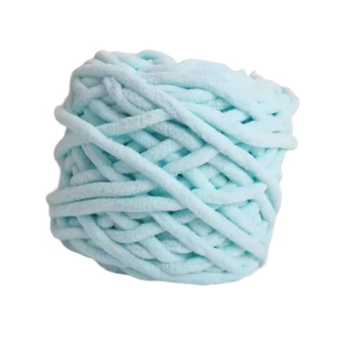 Bothyi - Hilo De Chenilla Grueso Y Suave Para Tejer A Mano, Mantas Tejidas Y Proyectos De Crochet, Color Azul