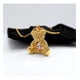 thumbnail image 3 of Collar Y Colgante Osito, Plata 925, Oro 18k, Circonitas Dorado, 3 of 9