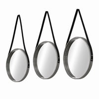 Muebles Santa Ana - Set 3 Espejos Correa Cuero
