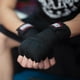 thumbnail image 2 of Envoltorios de boxeo para manos estilo mexicano en forma de anillo, color negro (par), 2 of 3