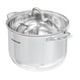 thumbnail image 1 of Stock Pot Sunhouse de acero inoxidable de 12 litros con tapa visible, 1 of 9