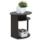 thumbnail image 4 of Mesa auxiliar Furinno ovalada de nogal, diseño de tres niveles, capacidad de 20 kg, 4 of 6