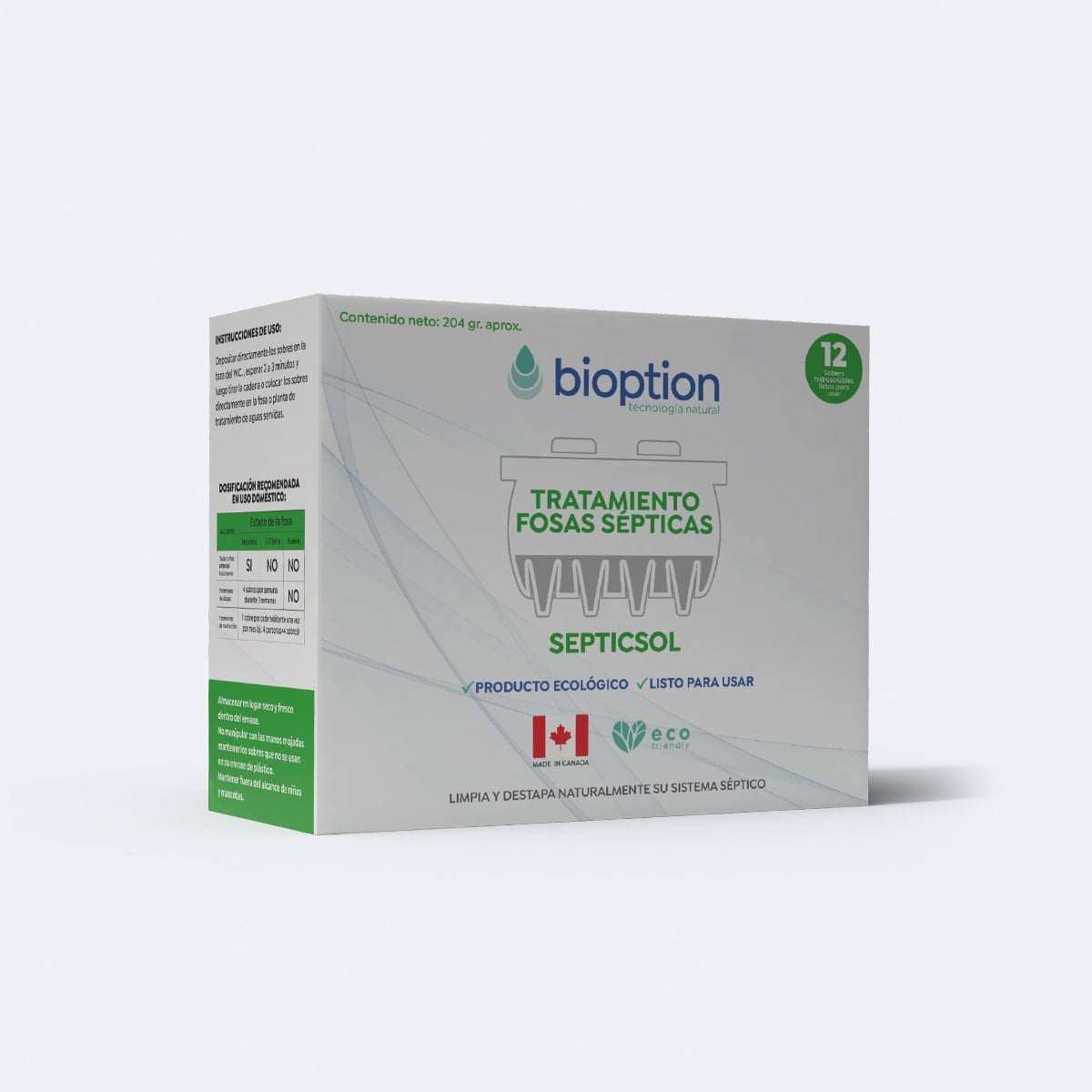 Septicsol Bioption - Tratamiento Enzimático para Fosas Septicas - Gasfitería Ecológica