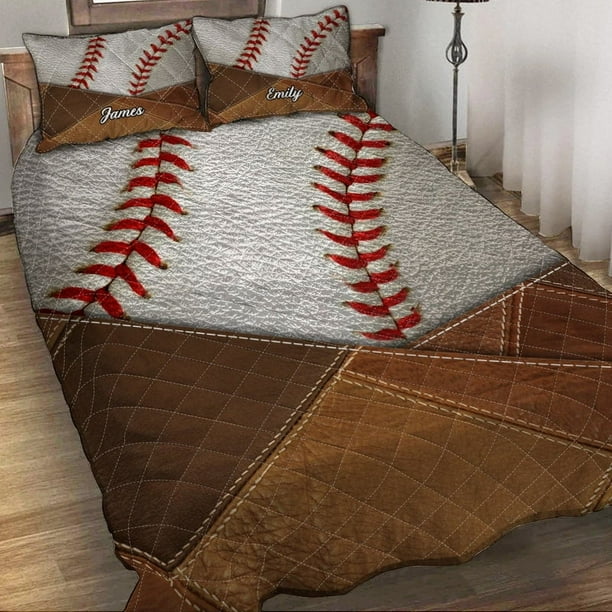 Living My Dream - Juego de edredón personalizado de béisbol