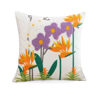 Genérico - Fundas De Cojines Bordadas A Elección 45X45 Diseño 60 Color Blanco