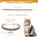 thumbnail image 2 of Collar de Gato con Diamantes de Imitación Uxcell, Collares Básicos para Perros Ajustables Brillantes con 3 Filas de Collares para Perros con Colgante de Hueso (12-14 Pulgadas, Negro/Blanco), 2 of 7