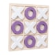 thumbnail image 3 of Juego De Madera Tic TAC Toe Ocio Inteligente Divertido Juego De Mesa Para Niños Adultos Blanco Violeta, 3 of 5