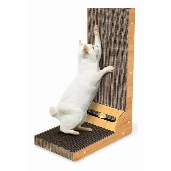 Tablero De Cartón Resistente Rascador Vertical L Para Gatos 60cm x 40cm