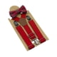 thumbnail image 4 of Conjunto De Tirantes Y Pajarita Para Ni?os, Tirantes Para Pantalones Infantiles, Ideal Para Disfraces Formales, Color Rojo., 4 of 5