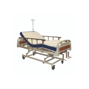 Glomed - Cama Clínica Manual 3 Pos Plus + Colchón 10 Cm + Topper Blanco