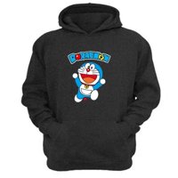 Genérico - Polerón Canguro Doraemon Gris Oscuro Talla Xs Unisex