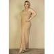 thumbnail image 5 of Vestido Largo Con Escote Pronunciado Y Abertura En El Muslo Talla Grande, 5 of 5