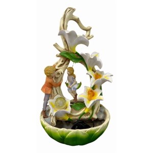 Genérico - Fuente Agua Decorativa Sobremesa Flores Tulipanes Jhn