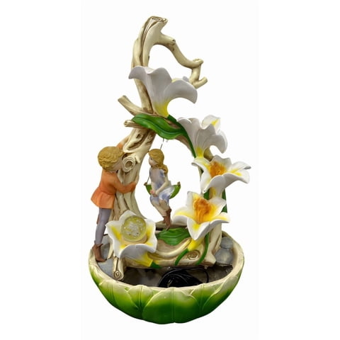 Genérico - Fuente Agua Decorativa Sobremesa Flores Tulipanes Jhn