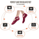 thumbnail image 5 of Calcetines de yoga gruesos profesionales para mujer con agarres y correas antideslizantes, ideales para pilates, ballet, danza y entrenamiento descalzo., 5 of 6