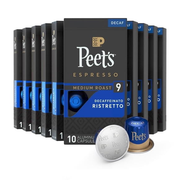 Cápsulas Espresso Peet's Coffee Decaf Ristretto, 100 unidades