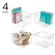 thumbnail image 2 of Contenedor organizador de plástico para el hogar, paquete de 4, transparente, 2 of 5