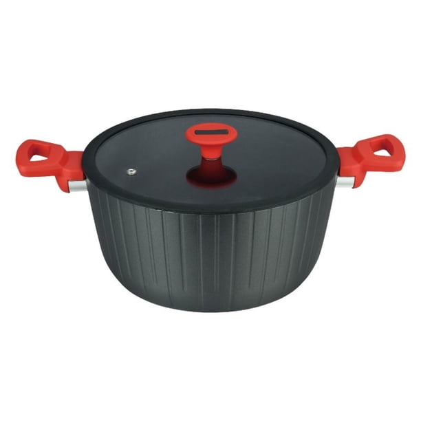 Olla Camden 4.4L 24 Cm Bf1624B-R Aluminio Forjado Negro 2 Piezas