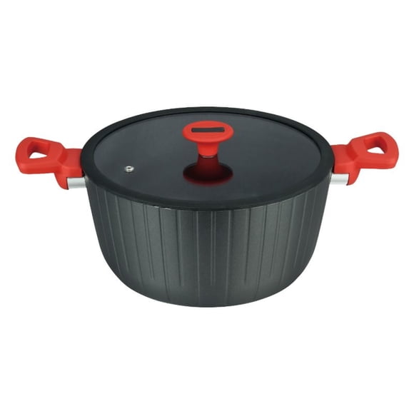 Olla Camden 4.4L 24 Cm Bf1624B-R Aluminio Forjado Negro 2 Piezas