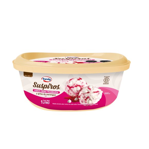 Helado Suspiros Crema Frambuesa Cassata, 1 L