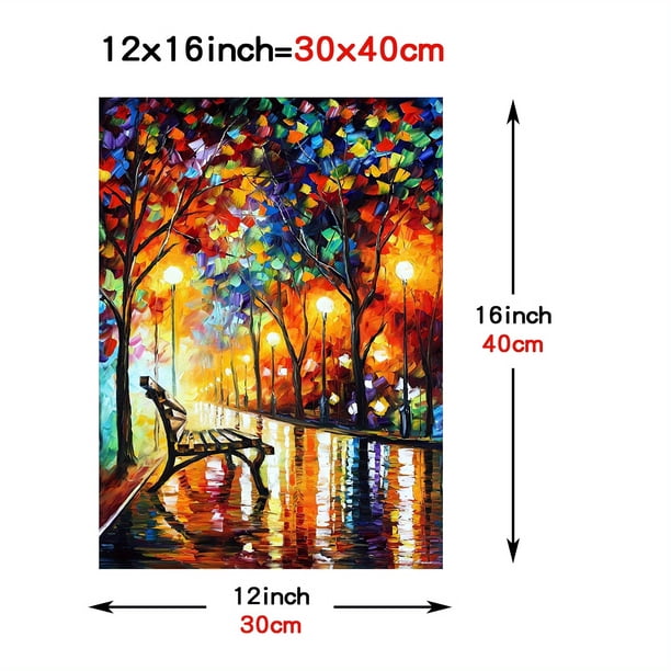 1pc Dance Under The Rain By Leonid Afremov Canvas Poster, Wall Art Picture Print For Home Decor, No Frame 12x16 Inch 16*24inch