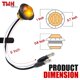 thumbnail image 2 of Luz indicadora lateral TMH 19 mm ámbar 3 LED 12 V (paquete de 20), 2 of 6