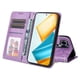 thumbnail image 4 of Funda tipo cartera FOXDOCK para Honor 90 GT , diseño girasol en relieve, cuero PU, cierre magnético, soporte y tarjetero, 4 of 5