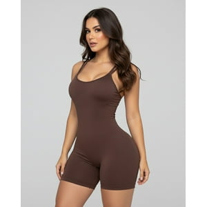 Flix Spa - Enterizo Deportivo Gym Mujer Con Push Up Y Tirantes