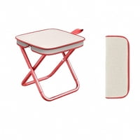 Xusx111 - Taburete De Camping Taburete Plegable Portátil Con Bolsa De Transporte Taburete Portátil Para Camping Pesca Senderismo Bbq Rojo (Tubo De Acero Al Carbono Engrosado - Superficie De Silla Engr