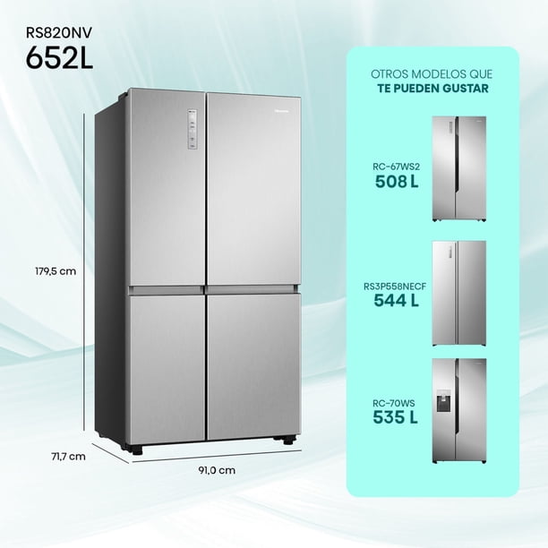 Refrigerador Hisense Side By Side No Frost / Rs820Nv 652 Litros