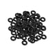thumbnail image 5 of 100x Silicona O Anillos Tapones DIY Encanto Cuentas Para Collar Diadema Ropa Negro, 5 of 5