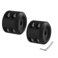 Xusx111 - Cable Gancho De Cabrestante, Gancho De Goma Para Alambre Y Cuerda Sintética, Con Tornillos De Acero Inoxidable Y Tuercas Allen Llave, (2-Pack Negro)