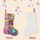 thumbnail image 3 of Abby Hatcher Tema: Calcetines de Navidad, fino lino blanco para colgar en escaleras y chimenea, decoración navideña para el hogar, regalo de Navidad. 45cm × 32cm, 3 of 5